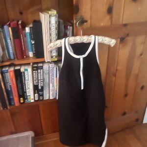Black Sleeveless Tennis Jumper with built in shorts